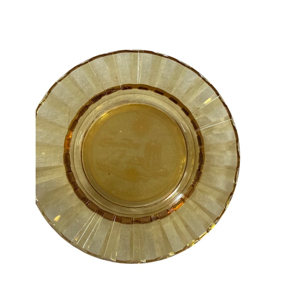 The Sands Las Vegas Amber Ashtray VTG Amber Glass Souvenir